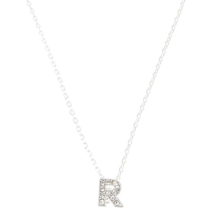 R Pendant Initial Necklace,