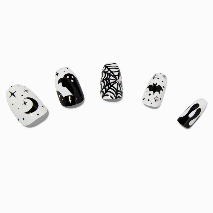 Halloween Icons Press On Faux Nail Set - 24 Pack,
