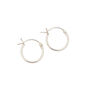 Sterling Silver 12MM Hinge Hoop Earrings,