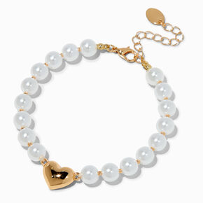 Mean Girls&trade; x ICING Pearl Gold Heart Bracelet,