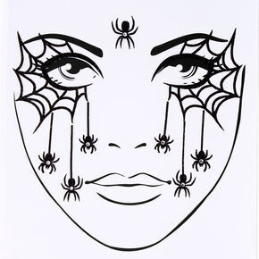 Black Spiderweb Face Stickers,