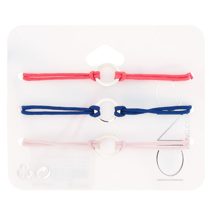 Girly Circle Adjustable Bracelets - 3 Pack,