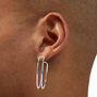 Silver 40MM Double Hoop Earrings,