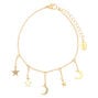 Gold Celestial Charm Anklet,