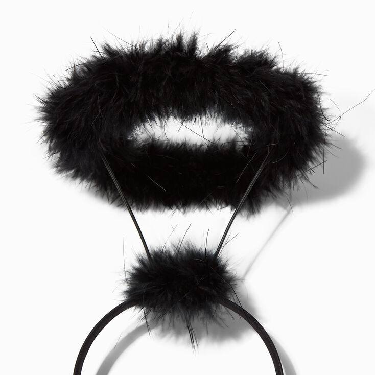 Black Feather Angel Halo Headband,