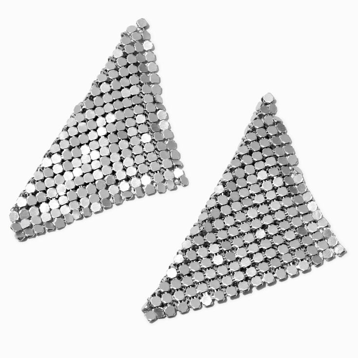 Mean Girls&trade; x ICING Silver Chainmail Drop Earrings,