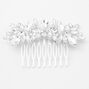 Silver Rhinestone Petal Hair Comb,
