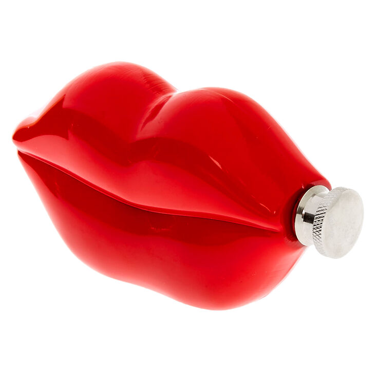 3D Lips Flask - Red,