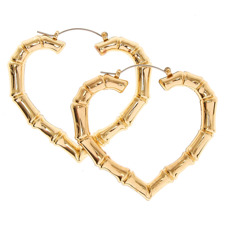 gold tone heart shaped