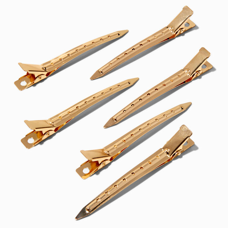 Gold Beak Hair Styling Clips - 6 Pack,