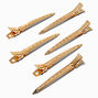 Gold Beak Hair Styling Clips - 6 Pack,