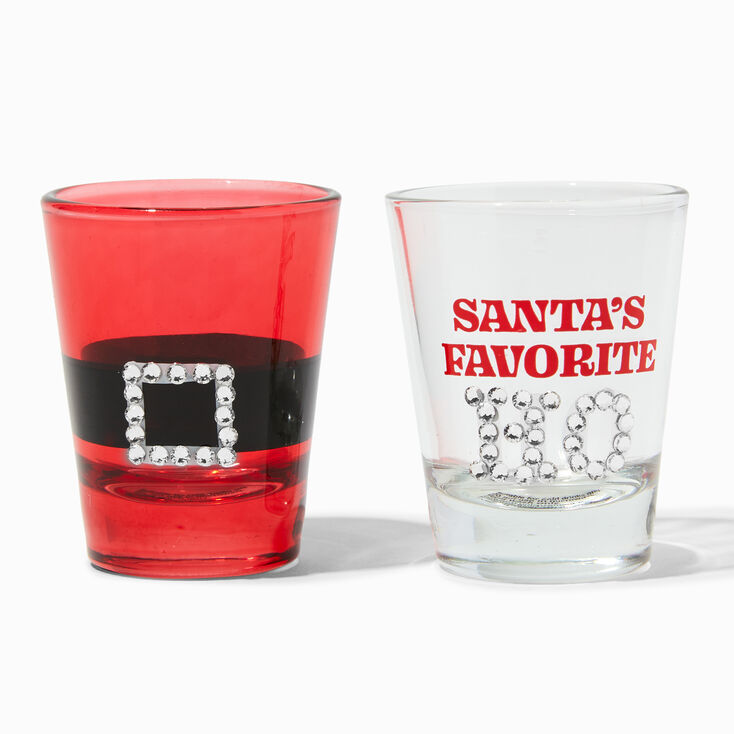 Santa&#39;s Favorite Ho Christmas Shot Glass Set - 2 Pack,