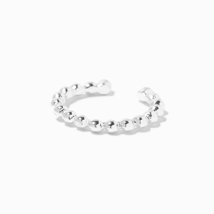 Silver Bubble Open Front Crystal Toe Ring,