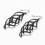 Black Spiral Drop Earrings,