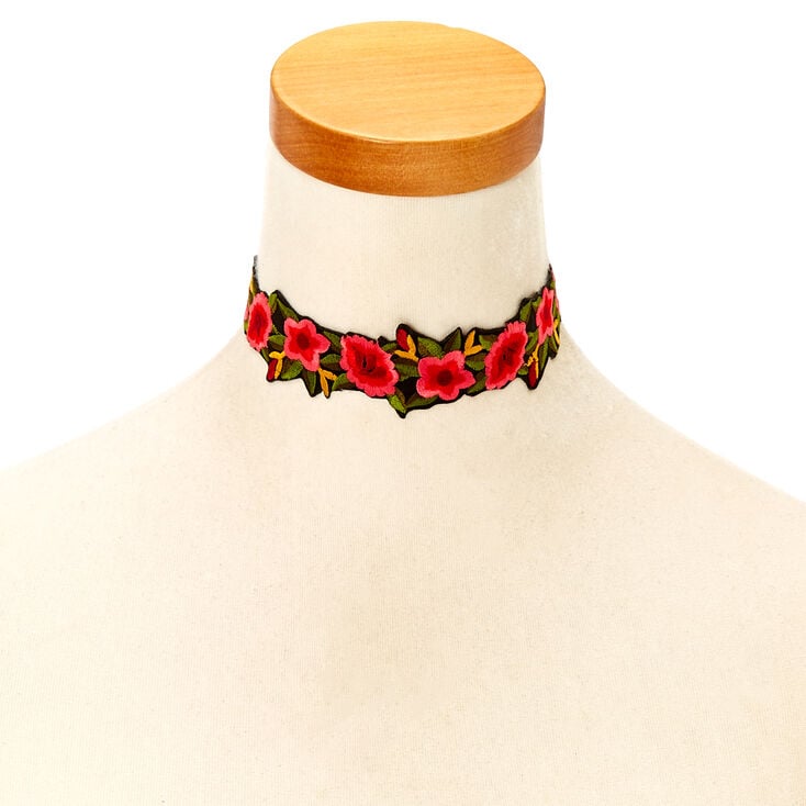 Floral Rose Choker Necklace,