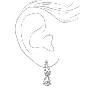Silver Rhinestone Looped Jewelry Set - 2 Pack,