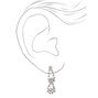 Silver Rhinestone Looped Jewelry Set - 2 Pack,