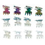 Glitter Anodized Butterfly Hair Claws - 12 Pack,