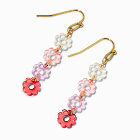 Pastel Daisy Chain 1.5&quot; Linear Drop Earrings,