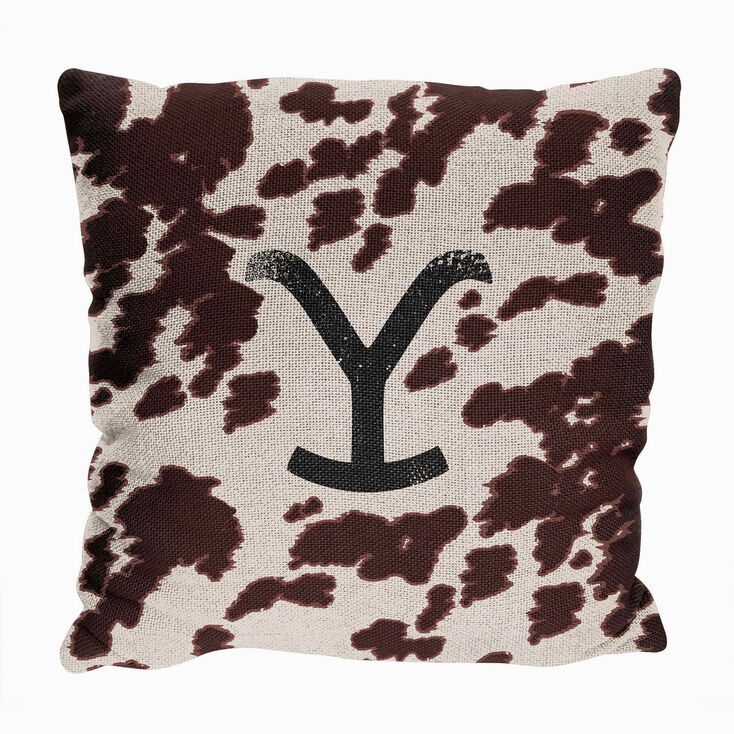 Yellowstone Dutton Ranch Cattle Brand Jacquard Throw Pillow &#40;ds&#41;,