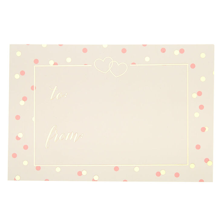 Pink & Gold Polka Dot Card,