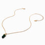 Faux Malachite Mystical Gem Pendant Necklace,