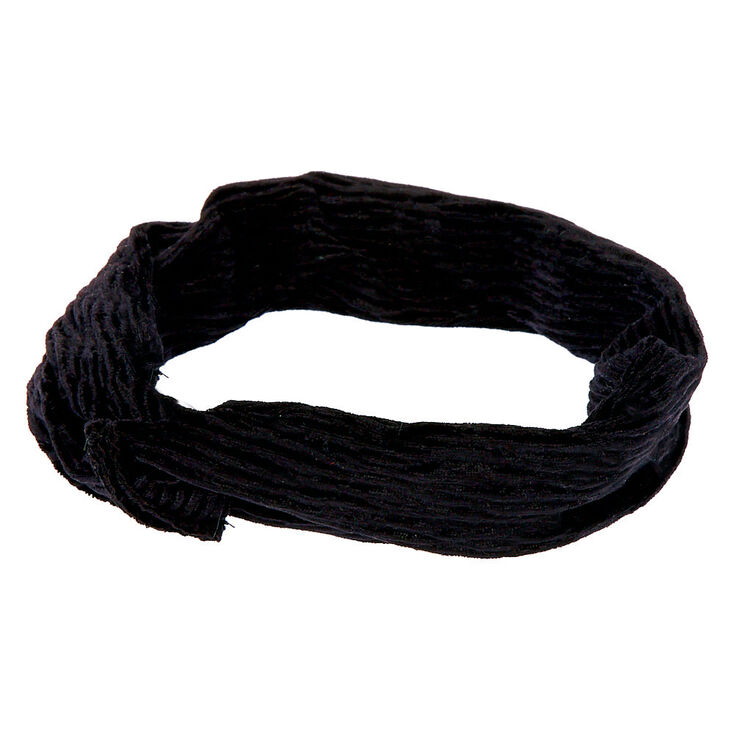 Velvet Twisted Headwrap - Black,