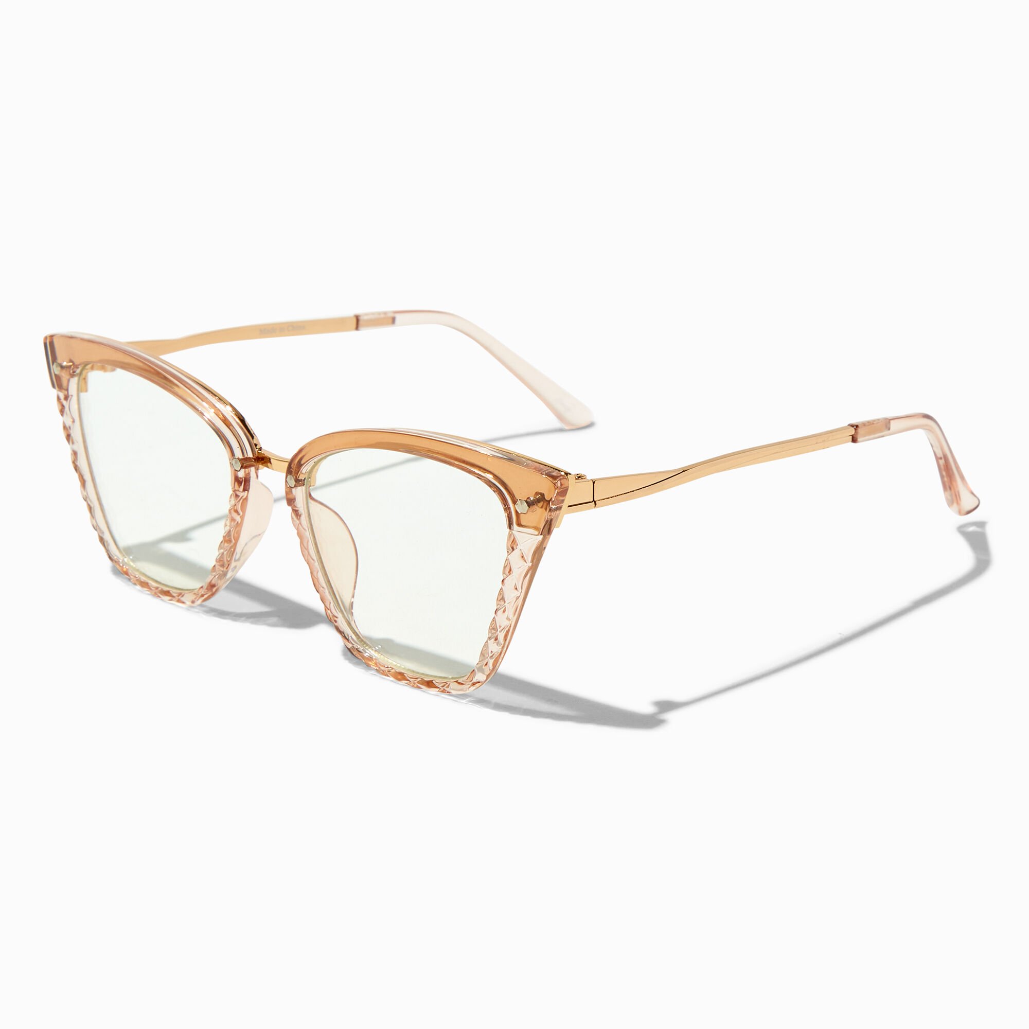 Rose gold cat eye glasses discount