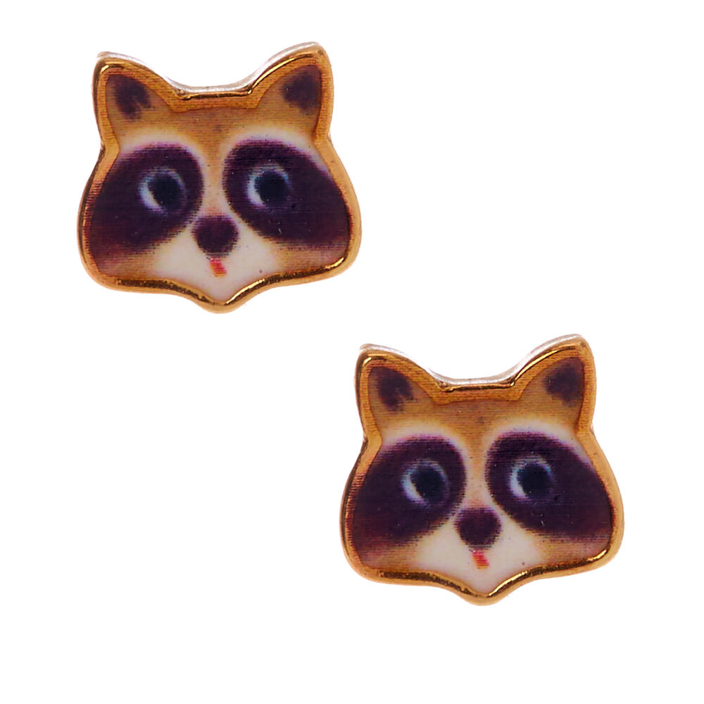 raccoon earrings