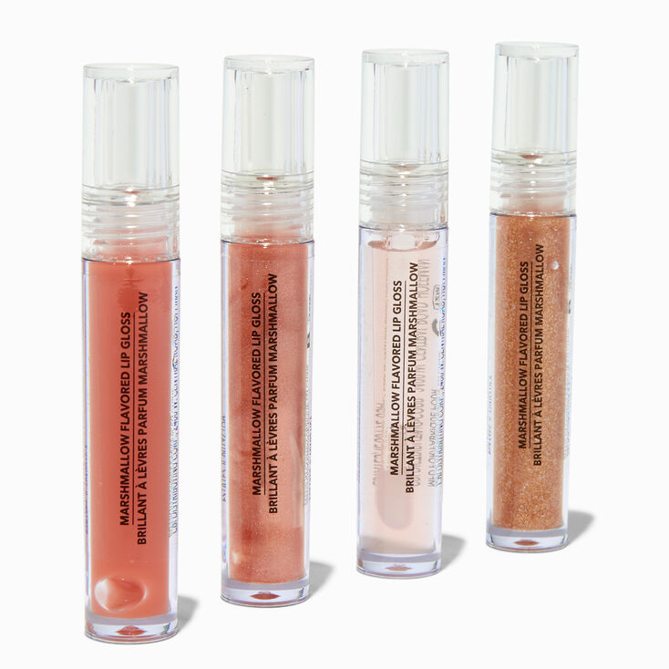 Bronzed Nude Shimmer Lip Gloss Set - 4 Pack,