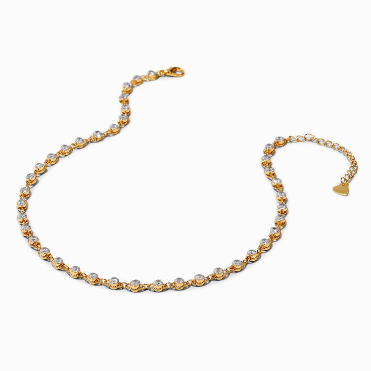 Icing Select 18k Yellow Gold Plated Cubic Zirconia Chain Necklace,