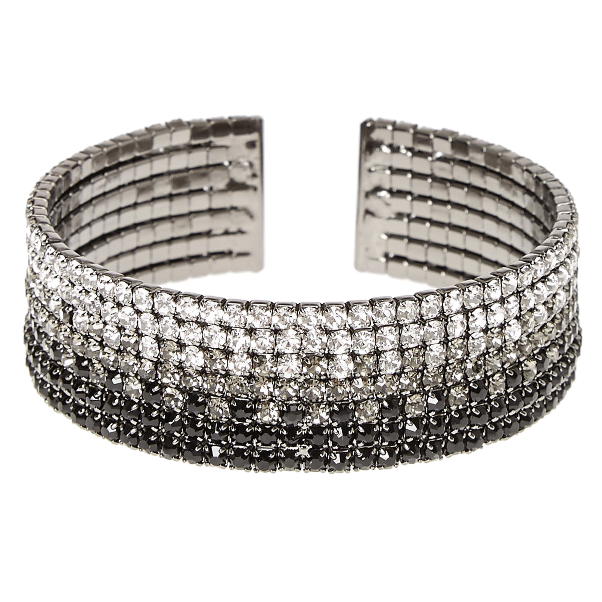 Black Ombre Crystal Cuff Bracelet | Icing US
