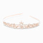 Rose Gold Rhinestone Filigree Tiara,