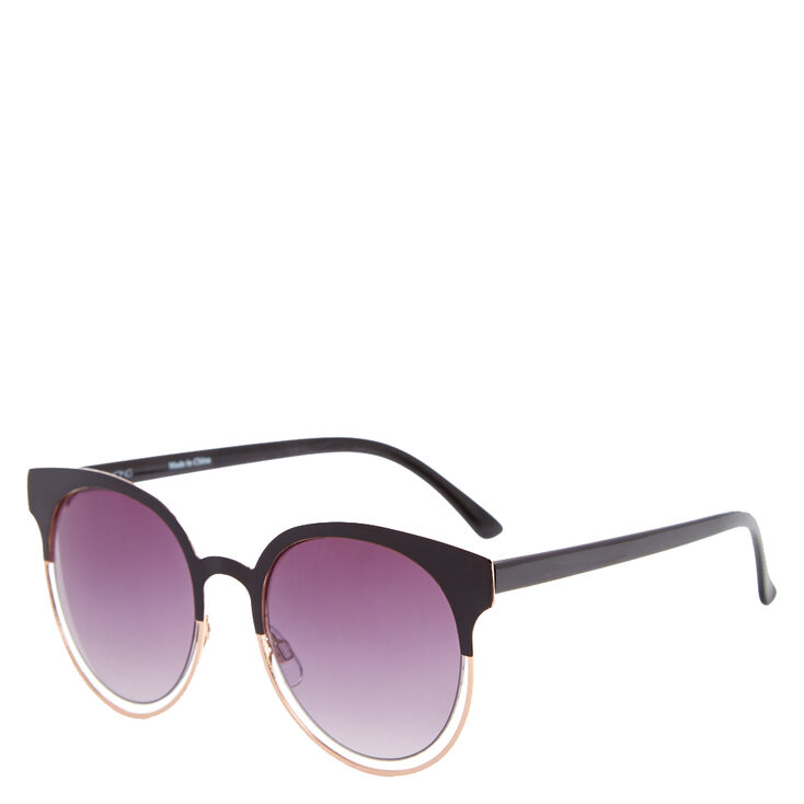 Black Mod Round Sunglasses,