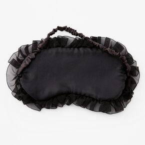 Black &amp; White Polka Dot Quilted Sleeping Mask,