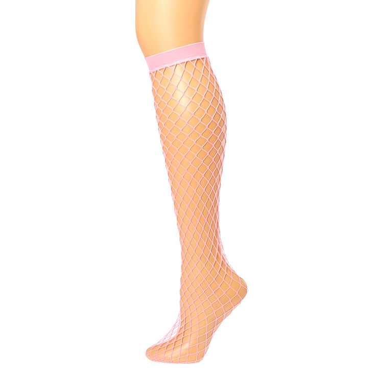 Blush Fishnet Thigh-Highs,