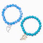 Blue Sun &amp; Moon Beaded Stretch Bracelets - 2 Pack,