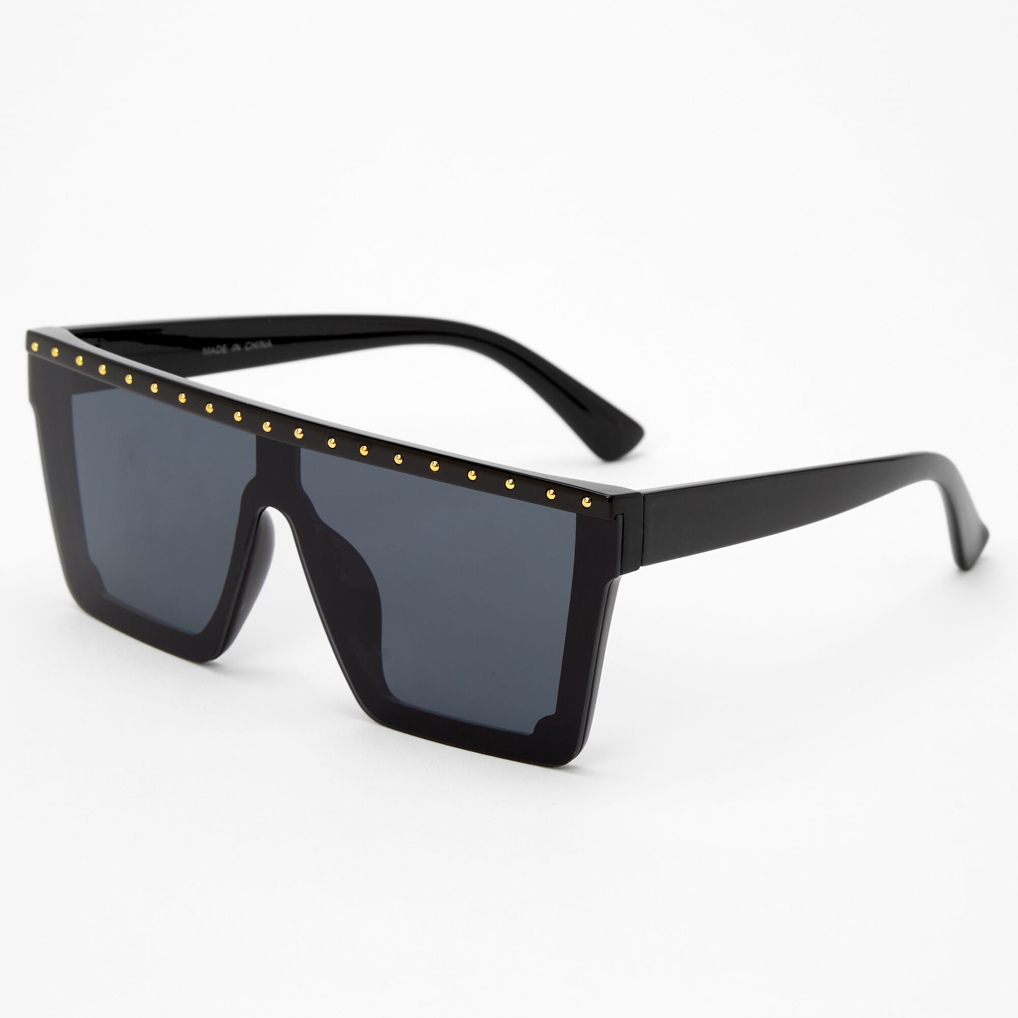 Studded shield sunglasses