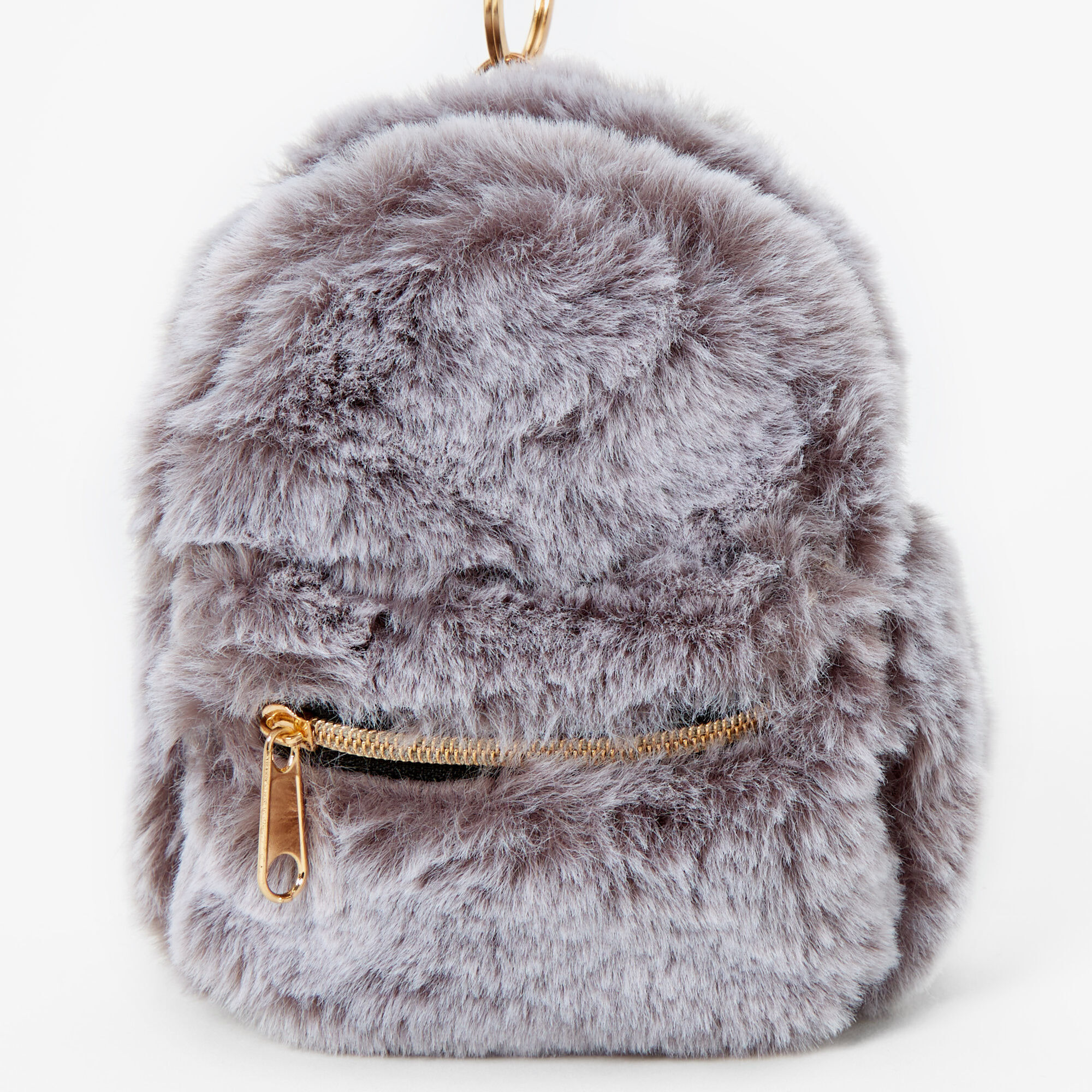 Furry mini backpack shop