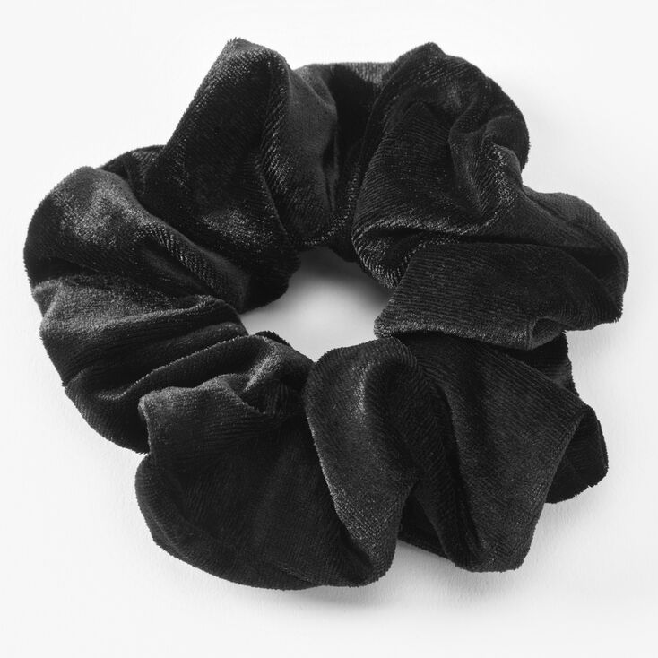 Velvet Hair Scrunchie - Black,