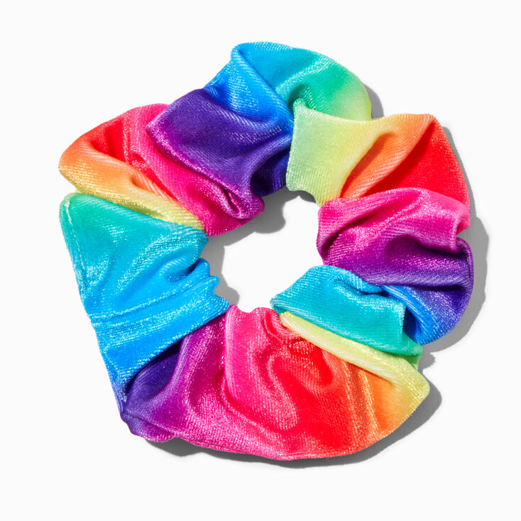 Rainbow Tie Dye Velvet Hair Scrunchie,