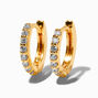 ICING Select 18k Yellow Gold Plating Pav&eacute; 8MM Clicker Hoop Earrings,