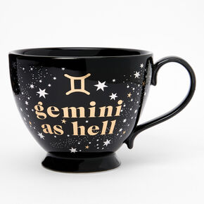 Black Ceramic Zodiac Mug - Gemini,