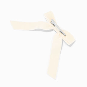 Ivory Velvet Bow Hair Clips - 2 Pack,