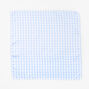 Blue Gingham Silky Bandana Headwrap,