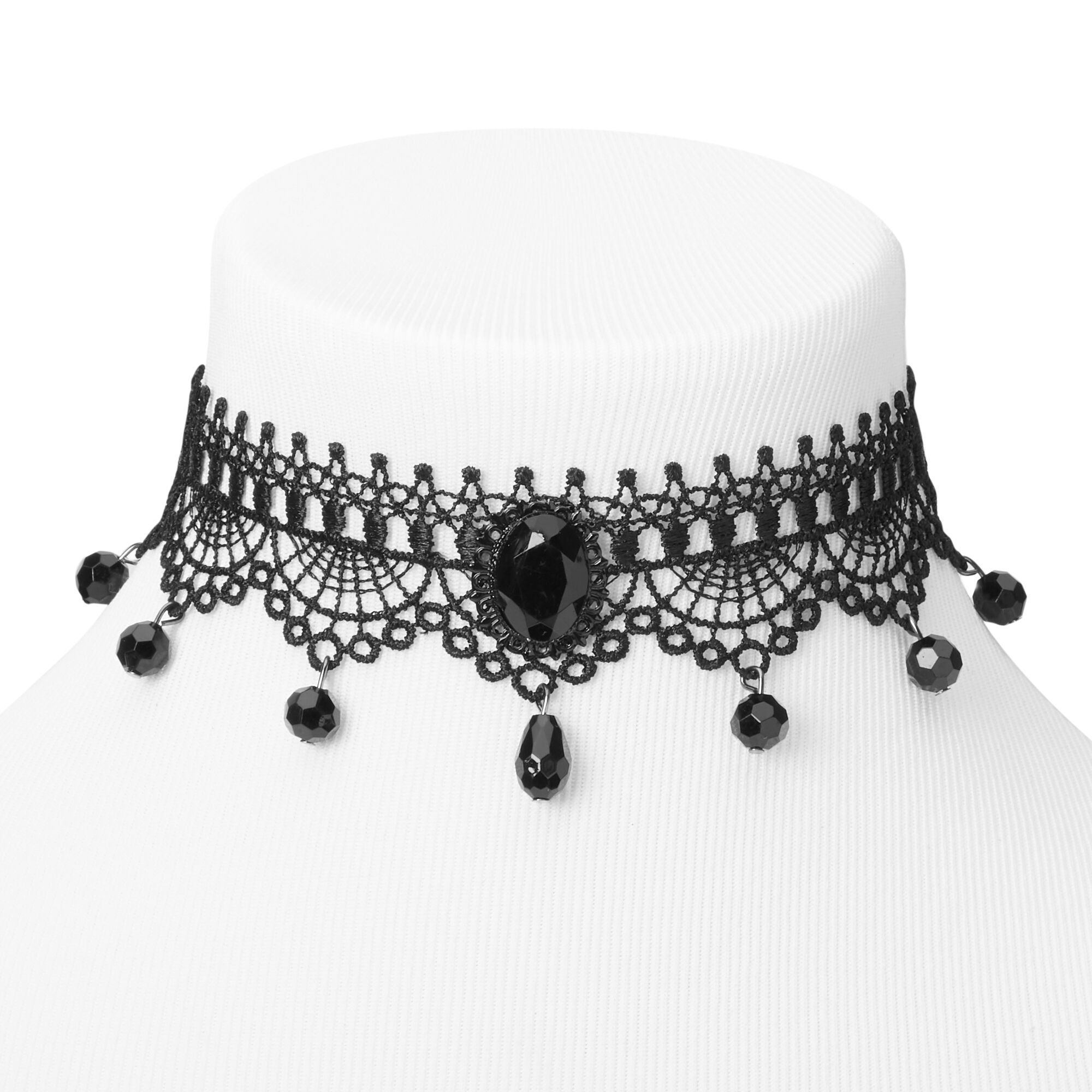 black lace choker necklace