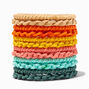 Rainbow Brights Mixed Textured Hair Ties - 12 Pack,
