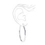 Silver Clip On 60MM Hoop Earrings,