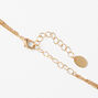 Gold Initial Medallion Multi Strand Necklace - S,