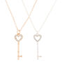 Best Friends Mixed Metal Key Pendant Necklaces - 2 Pack,